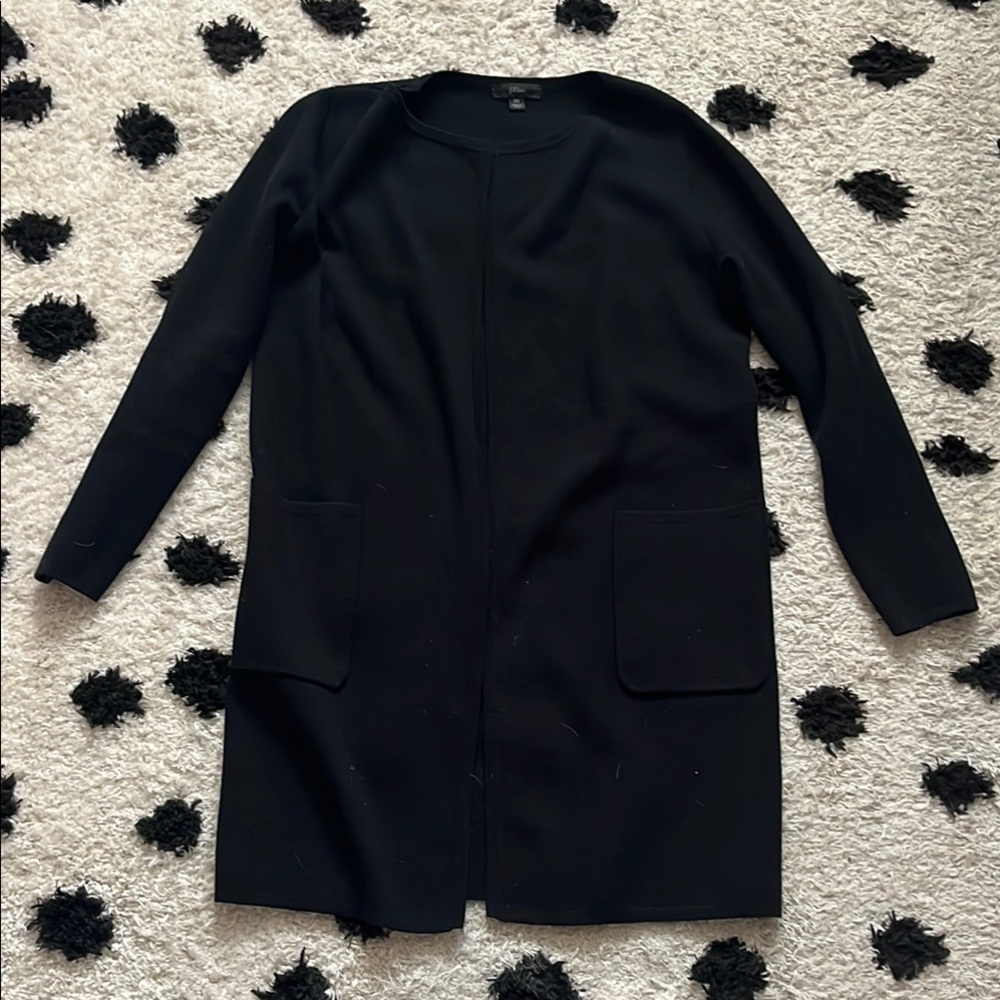 J crews size XS Elegant Black Long open Cardigan good condition
